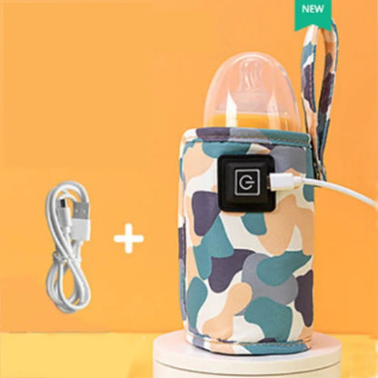 USB Milk Water Warmer Travel Stroller Insulated Bag Baby Nursing Bottle Heater Supplies for Outdoor
