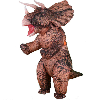 Inflatable Dinosaur Costume Blow Up Triceratops Costumes for Adults Fancy Dinosaur Party Halloween Cosplay Costume