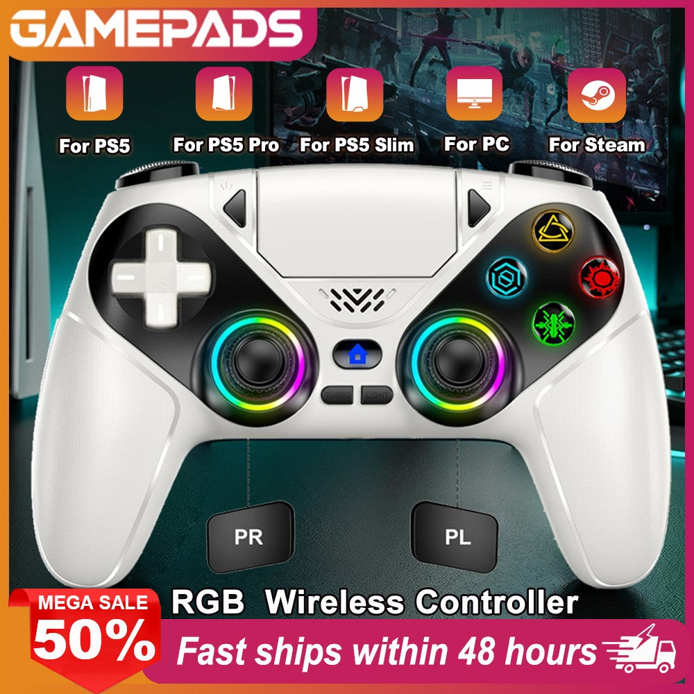 RGB Wireless Gamepad,For Playstation 5/PS5 Controller,With Turbo Dual Sense Vibrate Programming 3D Gaming Controller Console