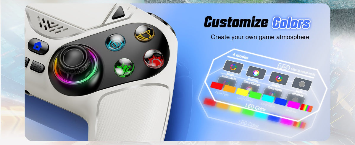 RGB Wireless Gamepad,For Playstation 5/PS5 Controller,With Turbo Dual Sense Vibrate Programming 3D Gaming Controller Console