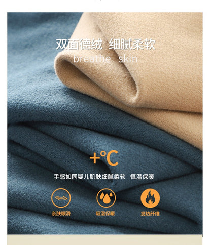 DUKEEN Dralon Mock-Neck Undershirts for Men Winter Long-Sleeve Warm Solid Color Thermal Underwear Top Heavyweight Men's Clothing