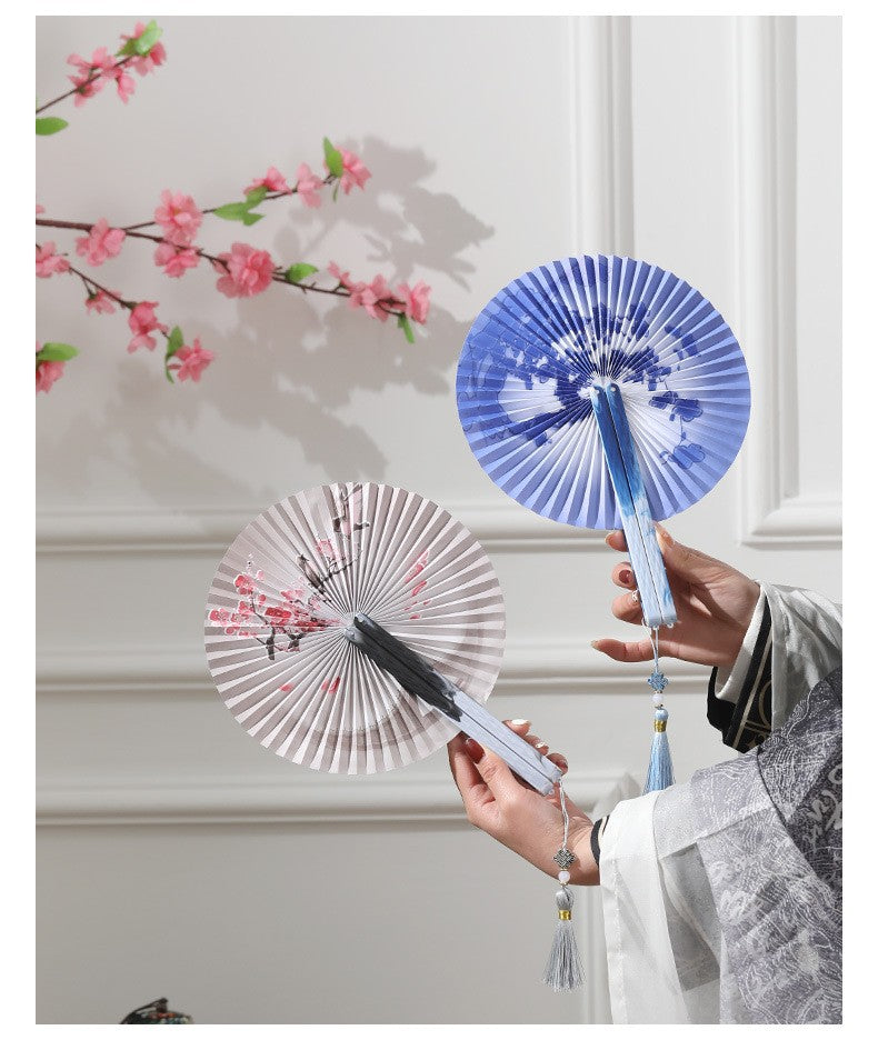 Chinese Japanese Style Silk Fan Folding Fan Wedding Fan Art Gifts Dance Hand Fan Vintage Bamboo Folding Hand Held Flower Fan