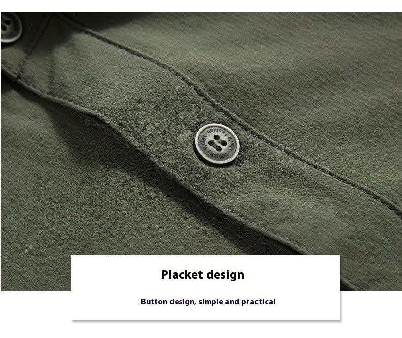 Summer Men Casual Breathable Long Sleeve Shirts Mens Military Cargo Multi-Pocket Shirt Man Outdoor Safari Work Shirt Blouses Top