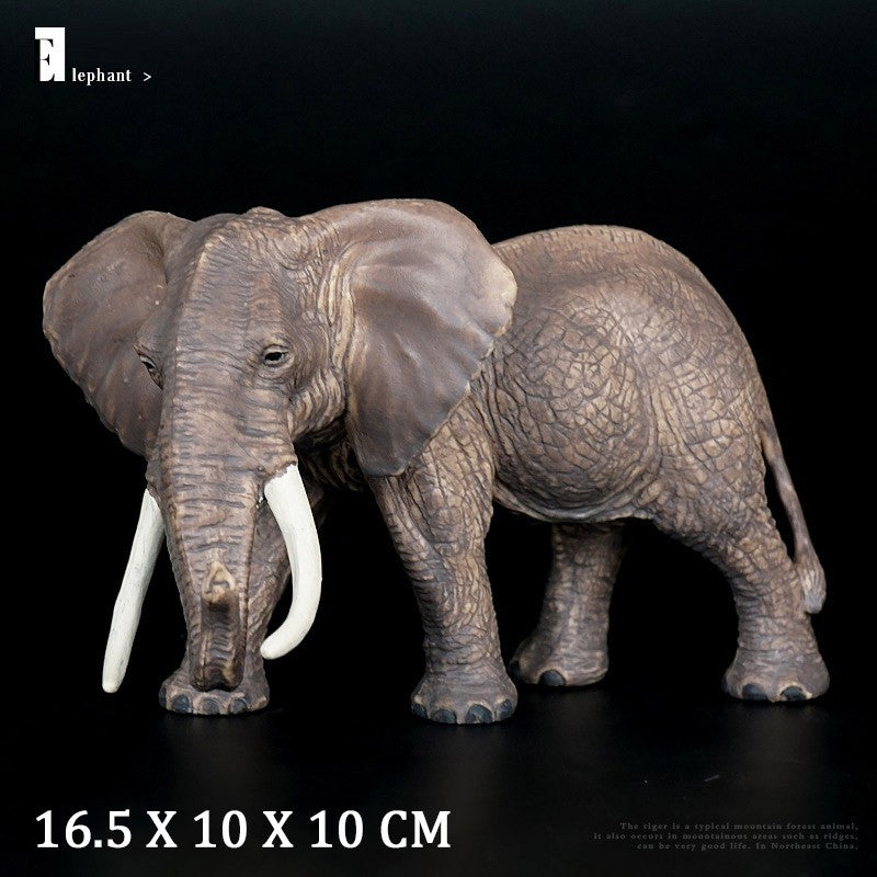 Simulation Wild Animal Elephant Lion Graffe Brown Bear Action Figures Wildlife Sika Deer Hippo Zebra Crocodile Figurines Kid Toy