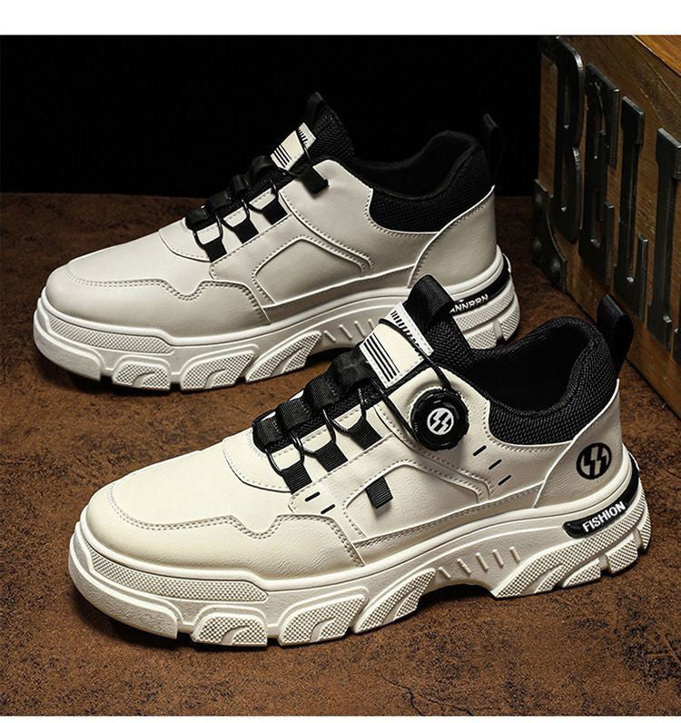 Summer Mens Casual Shoes Leather Men's Sneakers Comfortable Soft Male Wark Board Shoes Platform Shoe for Men ????????? ???????