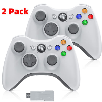 For Xbox 360 Slim/Lite/E/PC Controller,Wireless/Wired Game Remote Control 6-axis Gryo Dual Vibration Precision Joystick Gamepads