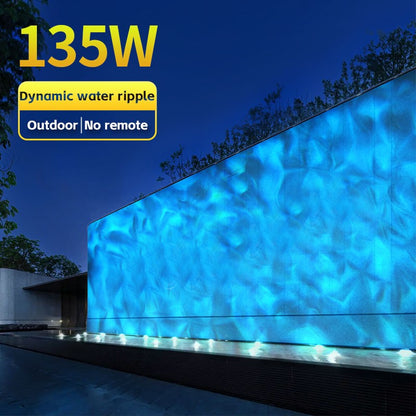 Square Water Ripple Projector Dynamic Water Ripple Logo Indoor Ground Corridor Outdoor Atmosphere Lighting Waterproof Projection