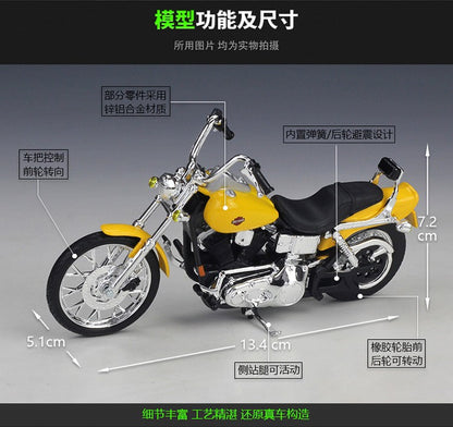 Maisto 1:18 Harley 2001 FXDWG Dyna Wide Glide Imitação de Liga Leve Modelo de Motocicleta de Brinquedo Coleção de Presente Acessórios