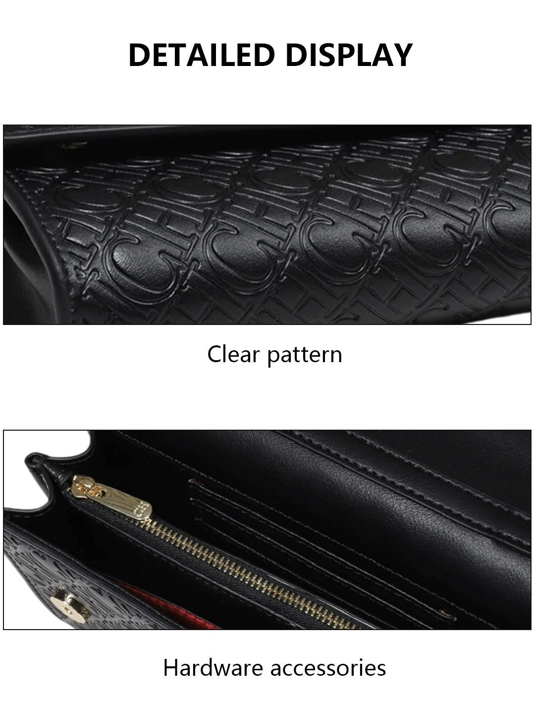 CH Exquisite Craftsmanship Women's Crossbody Bag Light Luxury Design Chain Bag Letter Elements Color Blocked Women's Chain Bag