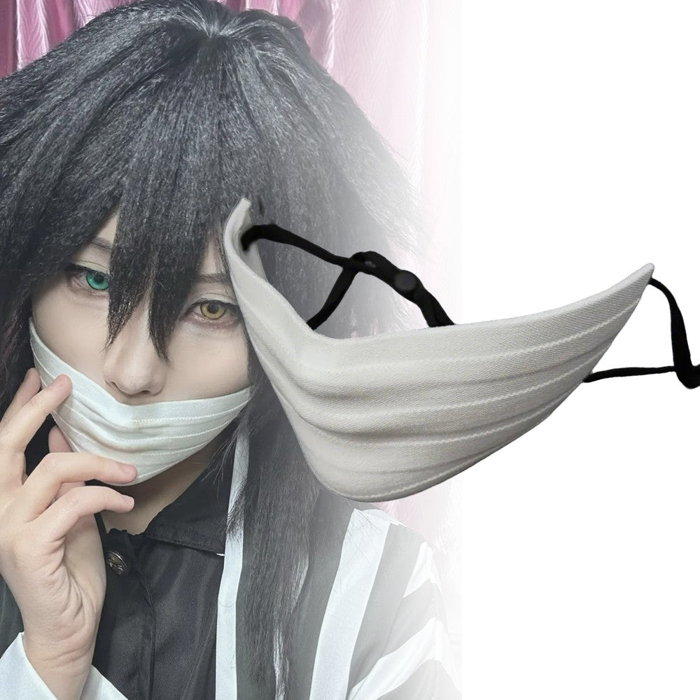 Anime Iguro Obanai Cosplay Mask Adult Unisex Isaac Foster DIY Half Face Bandage Mask Halloween Costume Prop
