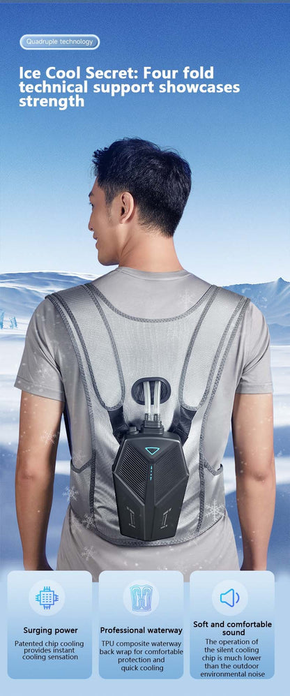 Colete de Resfriamento Resfriado a Água, Resfriamento Portátil, Roupa com Ar Condicionado Vestível, Colete de Resfriamento para Escalada e Pesca