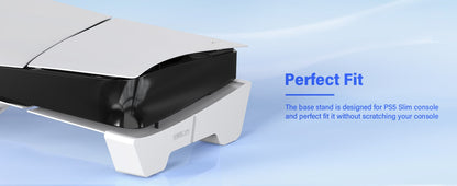 Horizontal Stand for PS5 Pro/PS5 Slim Console, Flat Base Stand Stable Accessories for PlayStation 5 Slim/Pro Disc & Digital Edition (Not for PS5)