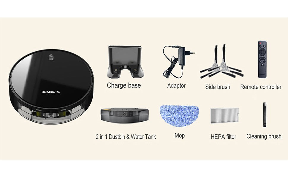 Robot Vacuum Cleaner Combo Mop,6500PA Suction Robotic,WiFi/Voice Control,Auto-Recharge,Pet Hair For Home Vacuum Cleaning Robotic