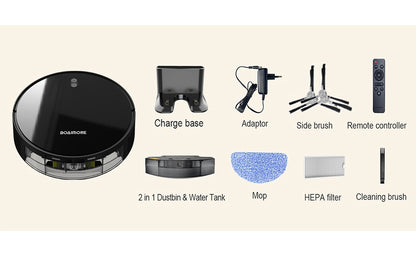 Robot Vacuum Cleaner Combo Mop,6500PA Suction Robotic,WiFi/Voice Control,Auto-Recharge,Pet Hair For Home Vacuum Cleaning Robotic