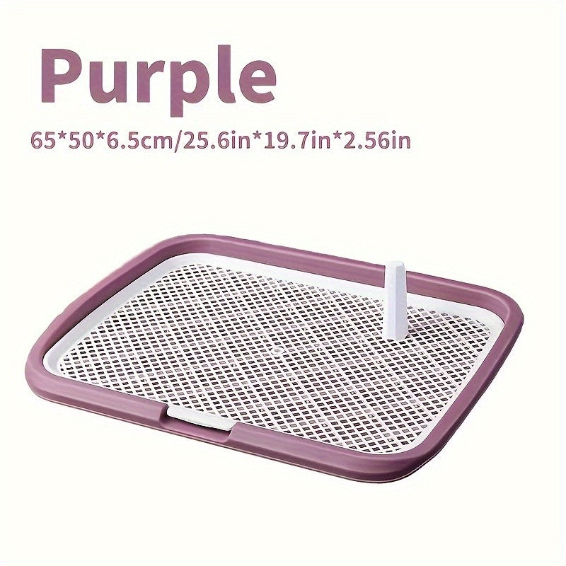 Vaso Sanitário para Treinamento de Cães, Suporte Plástico para Tapete Higiênico de Cães com Rede Removível, Bandeja Sanitária Reutilizável para Treinamento de Cães para Animais de Estimação