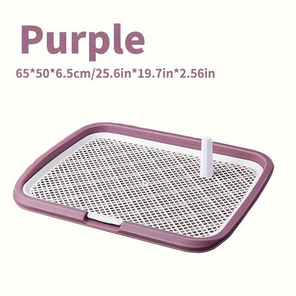 Vaso Sanitário para Treinamento de Cães, Suporte Plástico para Tapete Higiênico de Cães com Rede Removível, Bandeja Sanitária Reutilizável para Treinamento de Cães para Animais de Estimação