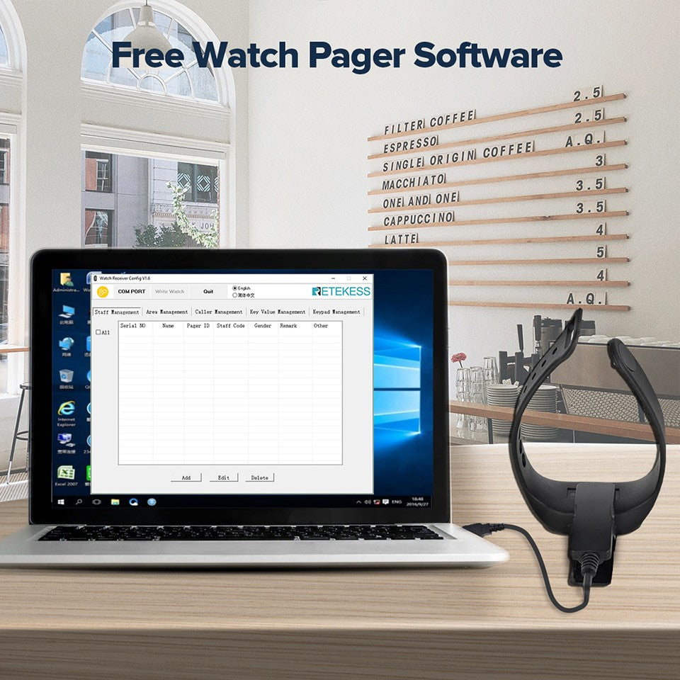 RETEKESS Restaurant Pager Wireless Waiter Calling System TD112 Waterproof Watch Pager Receiver T117 Call Buttons for Cafe Bar