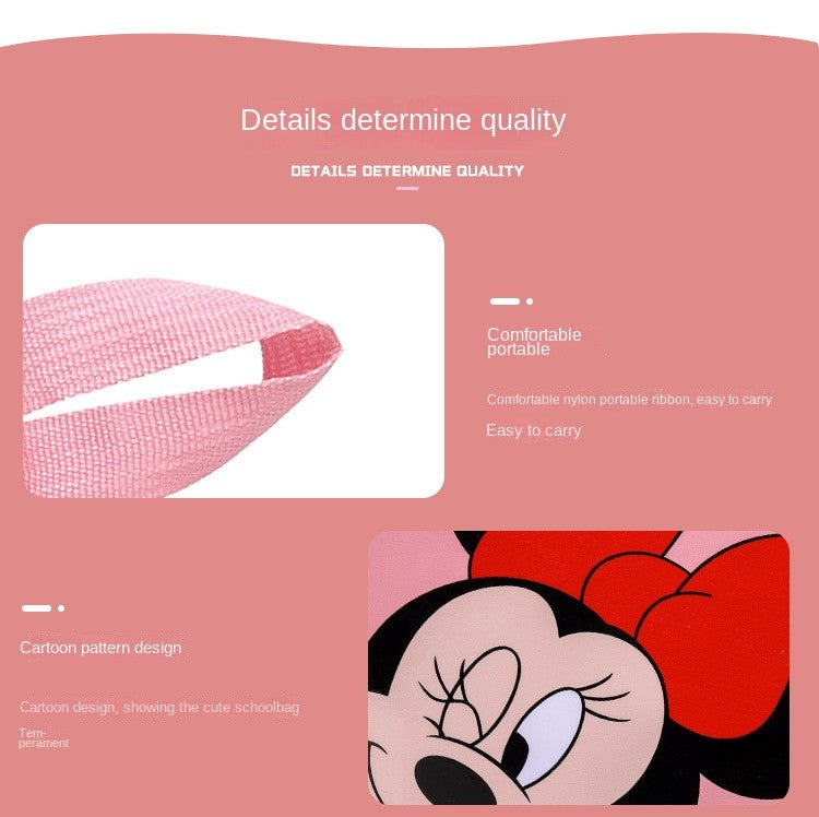 Mochila Minnie Fofa Menina Desenho Animado Disney Homem-Aranha Crianças Mochila Mickey Bolsa Escolar Infantil Elsa Bolsa de Ombro