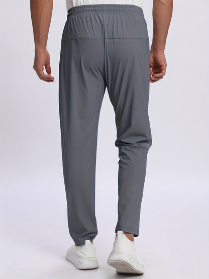 Calça Jogger Masculina Plus Size Respirável para Homens Calça de Moletom Secagem Rápida Reta Cós Elástico Estilo Coreano Clássico Esportivo