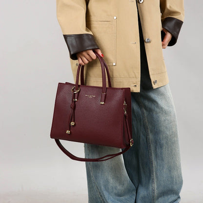 Genuine Brand Top Quality Pu Leather Handbag Women's Tote Messenger Sac Designer Large Capacity 3 Levels Shoulder Crossbody Bags