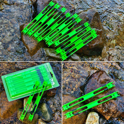 Sougayilang 10 peças de pranchas de enrolamento de linha de pesca de plástico 13/20cm Suporte de equipamento enroladores de linha de pesca suspensa Acessórios de pesca