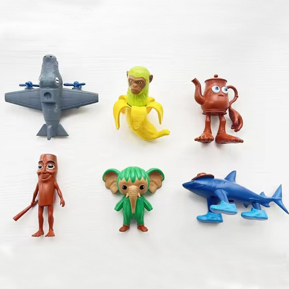 Brinquedo de Figura Sahur Tung da Doença Cerebral Italiana Tralalero Tralala Figuras Bombardino Crocodilo Shimpanzini Bananini Boneca de Decoração de Modelo de Presente