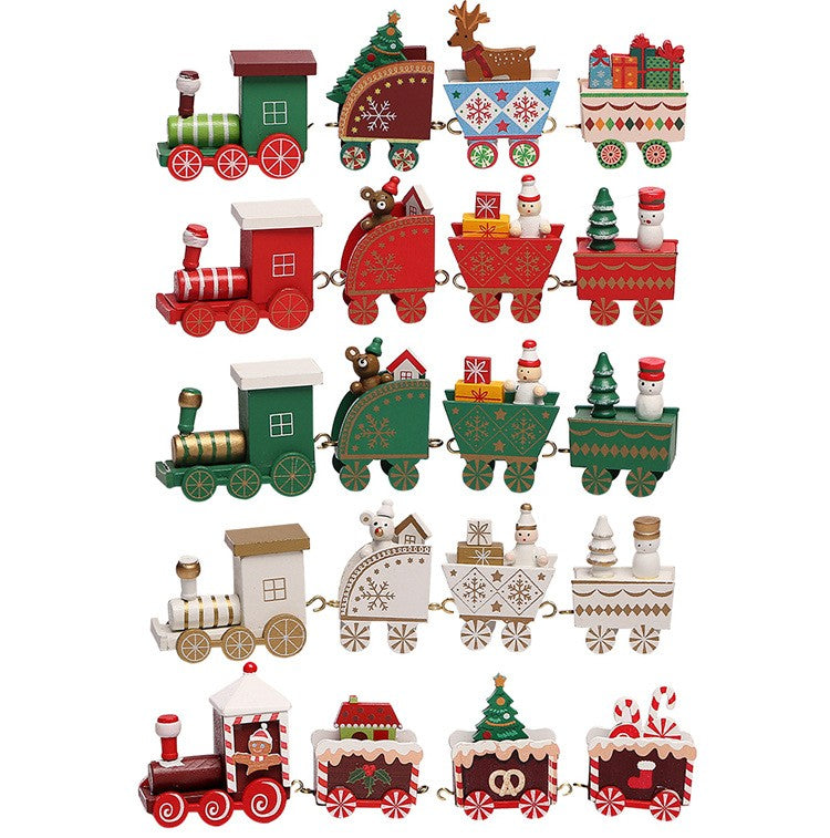 Wooden/Plastic Train Christmas Ornament Merry Christmas Decoration For Home 2025 Xmas Gifts Noel Natal Navidad New Year 2026