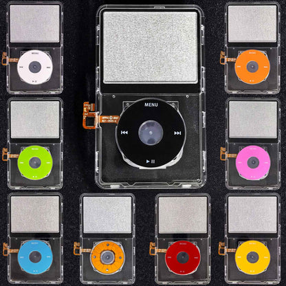 Clear Faceplate Transparent Front Housing Case with Clickwheel Flex Button Kit For iPod Classic 6th 7th Gen 80GB 120GB 160GB