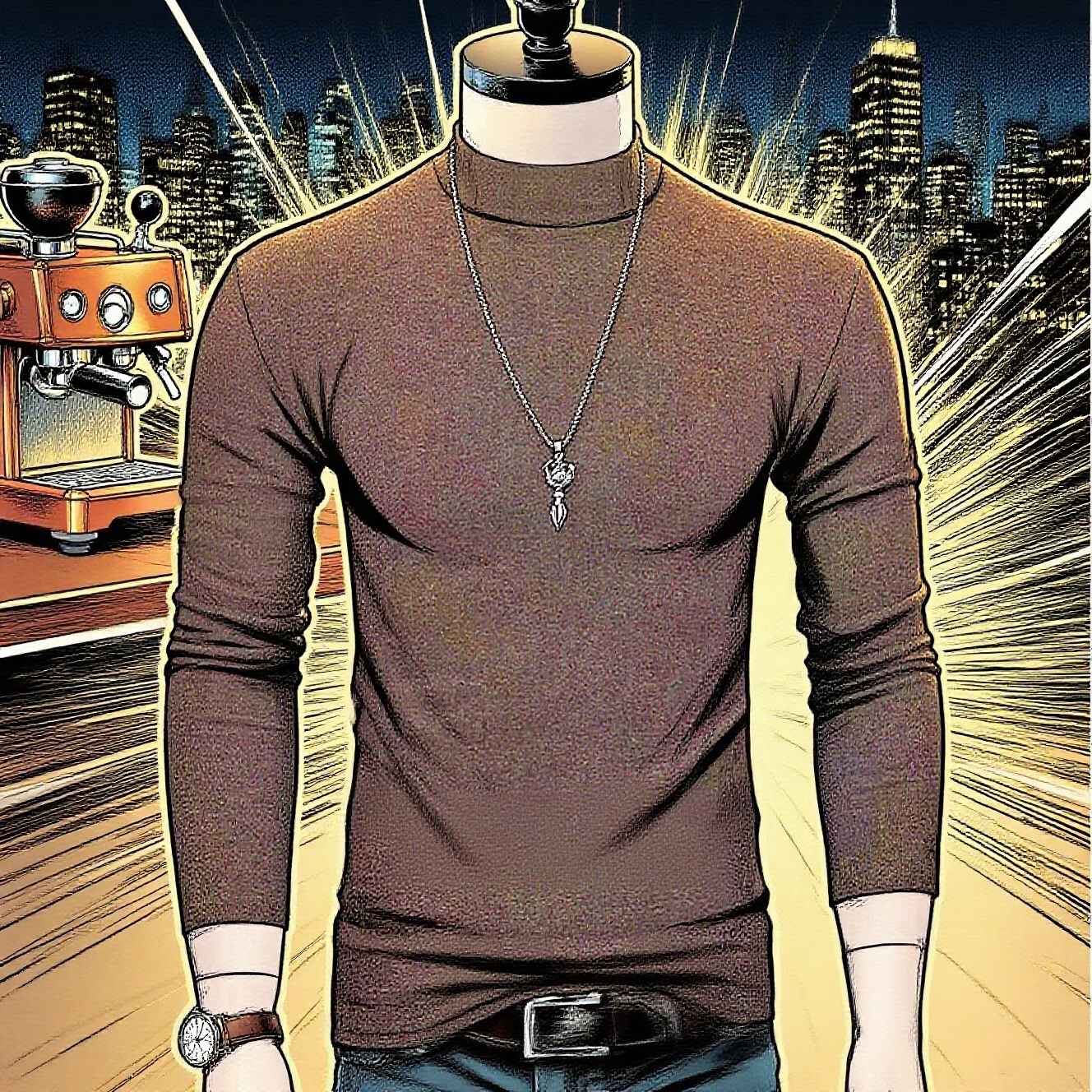 Men's Original Shirts Fall/Winter T-Shirt Fashionable Inner Wear for Men Slim Fit Turtleneck Shirt Solid Black Long Sleeve Shirt