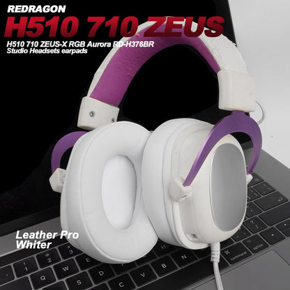 Earphone pads For REDRAGON H510 710 ZEUS-X RGB replacement Earpads headphones Earmuffs Soft cloth Memory Covers Sponge  Protein