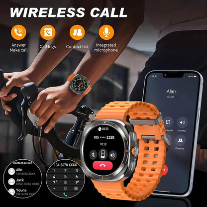 2025 New Watch8 Ultra Smart Watch Classic NFC Health Monitoring  Bluetooth Call 3ATM Waterproof HD Smartwatch For IOS Android
