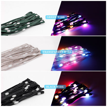 WS2812B LED String 5M 10M 20M RGBIC Dream Color Party Christmas Lights Individually Addressable String Lights Waterproof DC5V