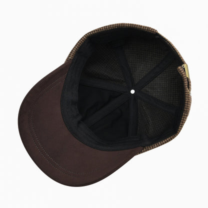 BOTVELA Men's Wool Tweed Baseball Cap Casual Style Soft Adjustable Unstructured Hat