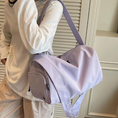 Sports Fitness Bag for Women, Wet and Dry Separation Swimming Bag, Large Capacity Satchel Short-Distance Travel Bag, Travel Luggage Storage Bag, Including Shoe Compartment, Yoga Bag, Work Bag