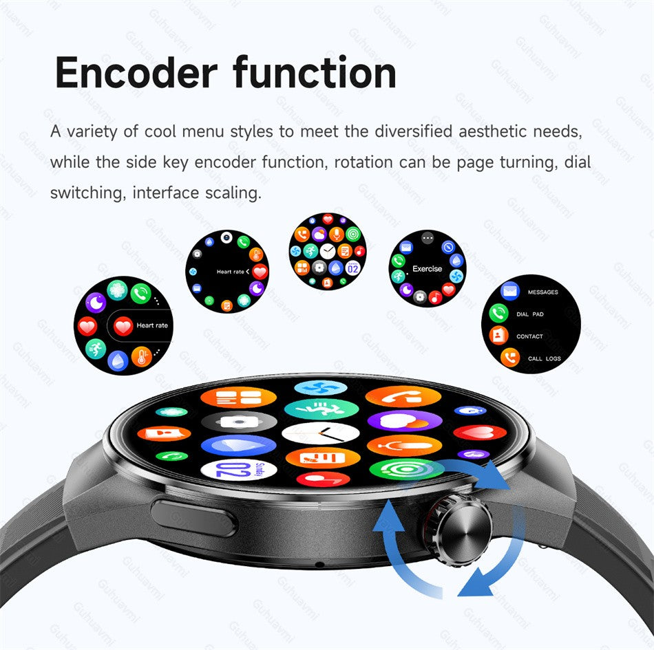 2025Novo Para moda G5 Pro Smart Watch Masculino Tela AMOLED HD GPS Trajetória de movimento Frequência cardíaca Chamada Bluetooth 1,75" SmartWatch IP68