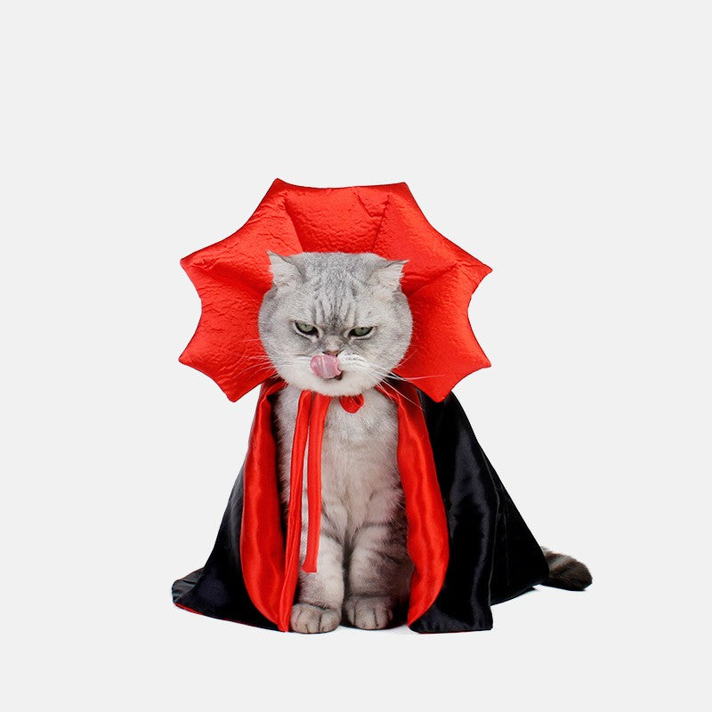 Fantasias de Halloween Fofas para Animais de Estimação Capa de Vampiro para Cães Pequenos Gatos Gatinhos Filhotes Vestido Roupas Kawaii para Animais de Estimação Acessórios para Gatos Presente