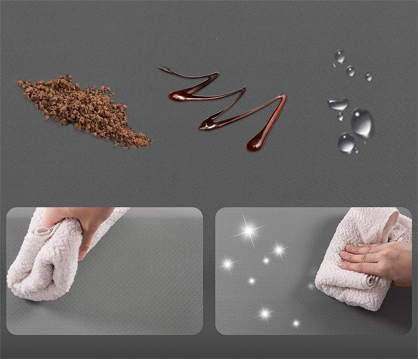 Anti-Fatigue Standing Mat, Kitchen Mat with PVC Waterproofing, Non-Slip Kitchen Rug