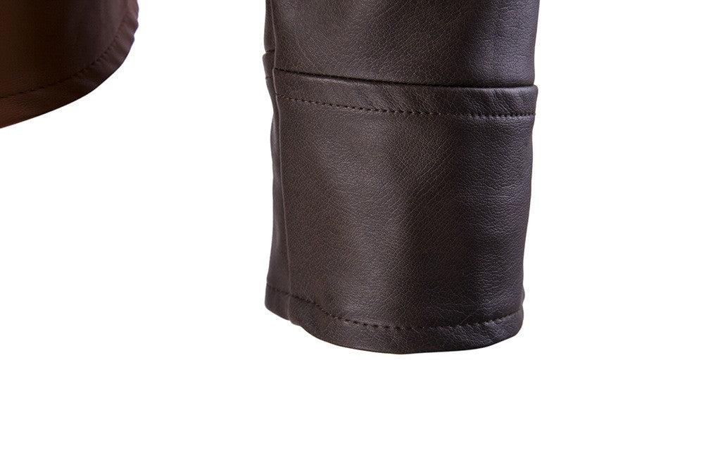 High-end Brand Men's Zipper Leather Jacket Wolverine Slim Fit Short Coat Retro Locomotive Logan Bomber PU Leather Jacket 5XL-M