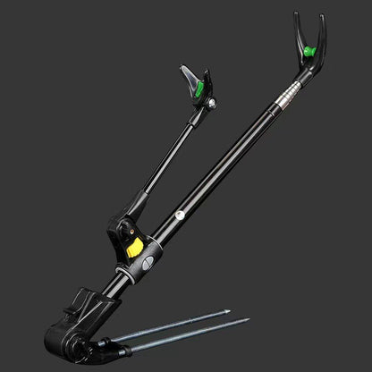 1.7M/2.1M/2.4M Novo Suporte de Vara de Pesca Telescópico de Aço Inoxidável Engrossado, Suporte de Vara de Pesca Dupla Finalidade, Suporte para Vara de Pesca