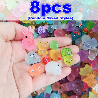 Luminous Mini Resin Animals, Including Tiny Glowing Ducks, Perfect for Decorating Fairy Gardens, Aquariums, And Dollhouses