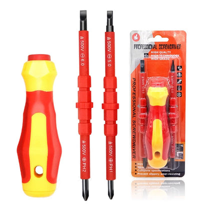 Conjunto de Chaves de Fenda Isoladas 3 em 1 PH1/PH2, Kit de Ferramentas Multiuso para Eletricistas, Chave de Fenda de Fenda Cruzada