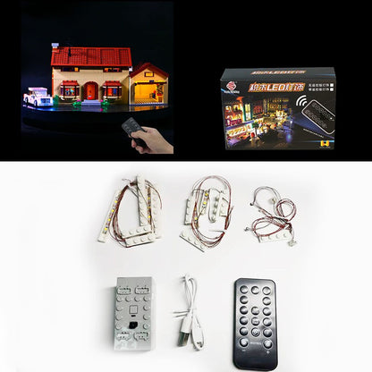 Kit de Luz LED Para LEGO 71006 A Casa dos Simpsons compatível 16005 Presente DIY (Não Inclui Blocos de Montar Kits de Tijolos Modelos)