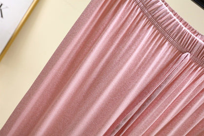 Plus size L to 6XL U-Neck Women's wide leg pants high waist Loose Long pant solid color Casual drapped trousers all match