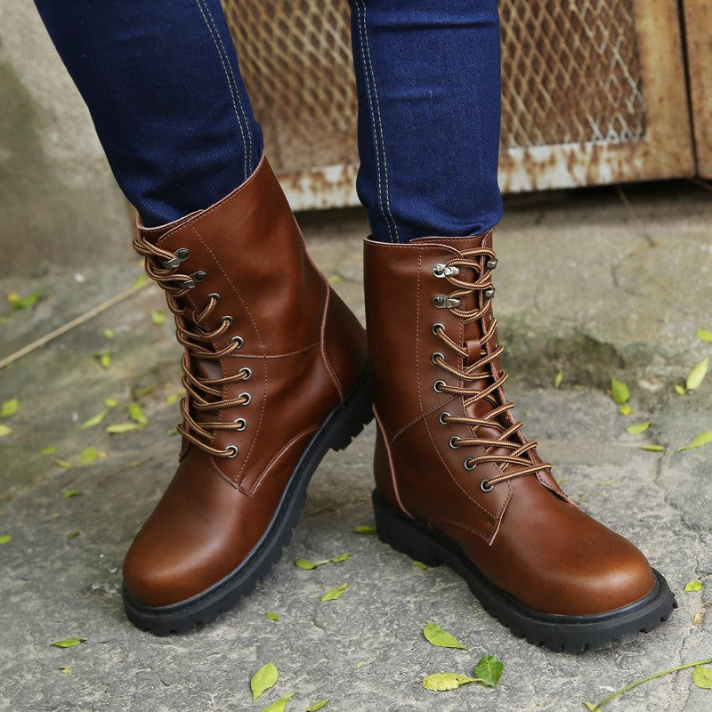 Botas Táticas Militares Masculinas Botas de Tornozelo de Deserto de Cano Alto Quentes e Antiderrapantes com Cadarço para Outono Inverno Masculino de Tamanho Grande