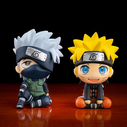 9cm Naruto Anime Figura Uzumaki Naruto Kakashi Uchiha Sasuke Itachi Brinquedos Fofos Q Figuras de Ação Modelo