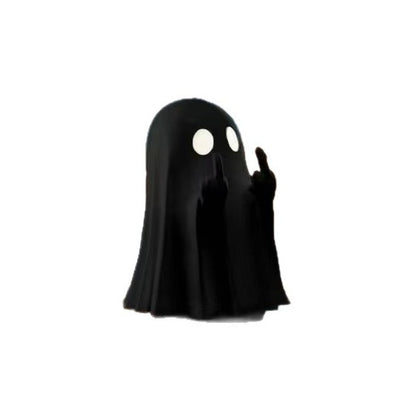 Halloween Party Decoration Favors Cute Little Ghost Sitting on A Shelf Reading A Book with Flickering Ornament Gift Spooky Idea