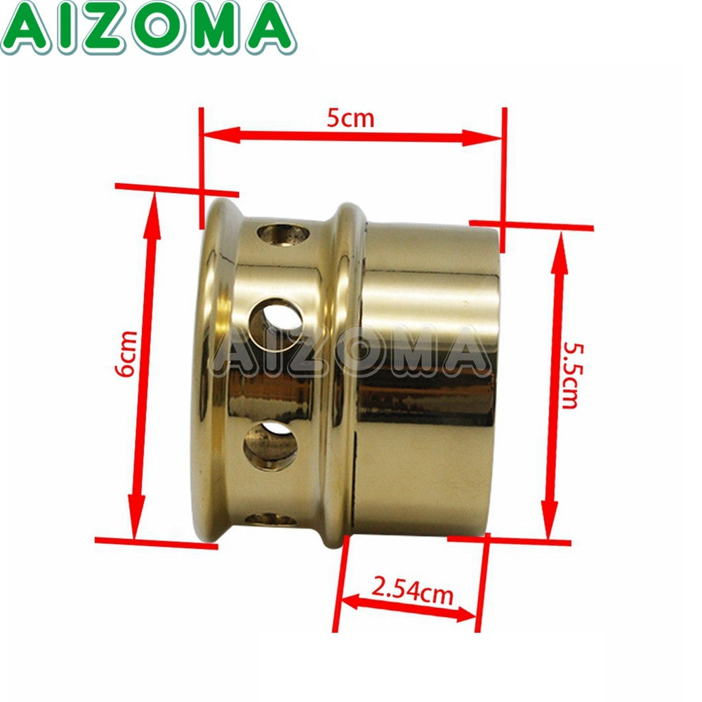 Universal 1-3/4" or 1.75" 2" 2.25" 2.5" Brass Exhaust Tips For Harley Chopper Bobber Sportster 883 1200 Muffler Pipe Plug Tube