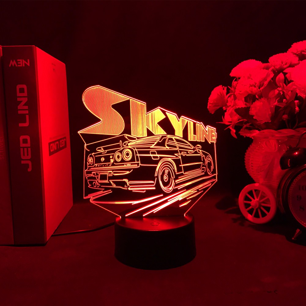 Sports Car 3d Illusion Lamp for Kids Bedroom Decor Nightlight Touch Sensor Atmosphere Birthday Gift Supercar Led Night Light