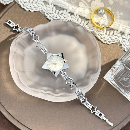 New Creative Fashion Minimalist Holiday Star Bracelet Watch Jewelry High-End Ladies Quartz Watch Elegant Timepiece Accessory