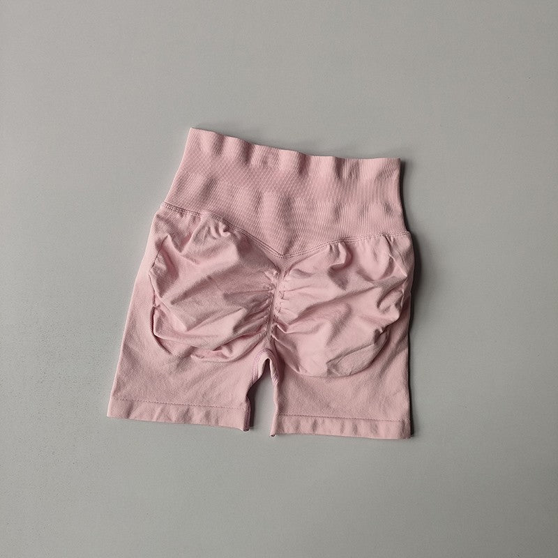 Peach Hip Lifting Sports Shorts Women High Waist and Waist Tightening Slimming Running Hip Speed Drying Three Point Tight Pants